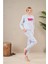 23569 Kadın Desenli Pijama Takım 2