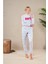 23569 Kadın Desenli Pijama Takım 3