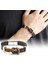 Düğüm Tasarım Kahverengi Deri-Çelik Kombinli Erkek Bileklik 1