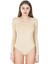 Bisiklet Yaka Uzun Kol Çıtçıtlı Kadın Body 321 1