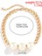 3 Incili Zincir Choker Kolye Gold 3