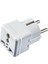 525744 Seyahat Adaptörü, Türk Erkek Fişli, Universal, Beyaz 1