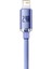 Crystal Shine 2.4A 120 cm Lightning Şarj Kablosu Mor 3