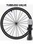 2 Adet Bisiklet Schrader A/v Vanalar 40MM Cnc Işlenmiş Eloksallı Nipel Yol Bisikleti Tubeless Jantlar Için, Siyah 2