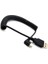 Spiral Mini USB Sağ 90 Derece Bükümlü Kablo 4