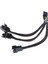 15CM 4 Pin Pwm Pc Fan 3 Yolu Y Ayırıcı Kablo Siyah (Yurt Dışından) 3