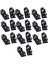 20PC Kendi Kendinden Yapışkan Kablo Teli Zip Tiemontajlar Temel Kelepçeler Klipsli Tutucu 30 x 11MM Siyah (Yurt Dışından) 1