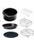 Yuandong 6 Adet Yui / Xiaomi / Philips / Kumtel Uyumlu 8 Inç Air Fryer Aksesuarları - Siyah (Yurt Dışından) 1