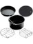 9 Parça 6 Inç (16cm) Yui / Xiaomi / Philips / Kumtel Uyumlu Air Fryer Aksesuarları Set - Siyah (Yurt Dışından) 2