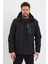 Kapüşonl Çıkabilir Cep Detaylı Içi Kürklü Softshell Mont RD23KE002758 1