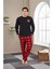 23705 Erkek Baskılı Yuvarlak Yaka Pijama Takım 1