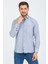 Erkek Mavi Kareli Uzun Kol Cepli Yaka Düğmeli Gömlek 1