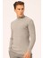 Erkek Balıkçı Yaka Slim Fit Fitilli Triko Kazak 6091288 Gri 2