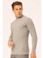 Erkek Balıkçı Yaka Slim Fit Fitilli Triko Kazak 6091288 Gri 3