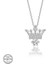 Swarovski Taşlı Gümüş Kral Tacı Kadın Kolye 4