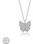 Swarovski Taşlı Gümüş Kelebek Kolye 2