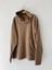 Oversize Basic Kapüşonlu Sweatshirt Erkek Taba 7