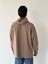 Oversize Basic Kapüşonlu Sweatshirt Erkek Taba 8