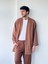 Cepli Kışlık Hırka Kimono Unisex Kahverengi 4