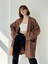 Cepli Kışlık Hırka Kimono Unisex Kahverengi 5