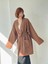 Cepli Kışlık Hırka Kimono Unisex Kahverengi 6