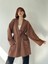 Cepli Kışlık Hırka Kimono Unisex Kahverengi 10