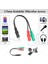 3.5mm Stereo Kulaklık Mikrofon Ses Ayırıcı Kablo Adaptörü 2