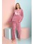 Tam Peluş Kışlık Kadın Pijama Takımı- Polar Yılbaşı Pijaması 2