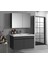 Viola 80 cm Antrasit -Mdf Hazır Kurulu Aynalı Banyo Dolabı Lavabolu Banyo Dolabı Takımı 1
