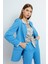 Kadın Mavi Blazer Ceket 4