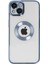 Caseworld Apple iPhone 13 Kapak Yanları Renkli Lens Korumalı Logo Gösteren Şeffaf Luxury Silikon Kılıf - Açık Mavi 1
