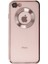 Caseworld Apple iPhone 8 Kapak Yanları Renkli Lens Korumalı Logo Gösteren Şeffaf Luxury Silikon Kılıf - Rose Gold 1
