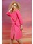 Kadın Fuşya Zincir Detaylı Ceket Elbise 2