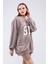 Fancy Kadın Bisiklet Yaka içi Pamuklu Yumuşacık Oversize Uzun Sweatshirt 4