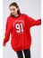 Fancy Kadın Bisiklet Yaka içi Pamuklu Yumuşacık Oversize Uzun Sweatshirt 3