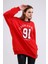 Fancy Kadın Bisiklet Yaka içi Pamuklu Yumuşacık Oversize Uzun Sweatshirt 4