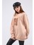 Fancy Kadın Bisiklet Yaka içi Pamuklu Yumuşacık Oversize Uzun Sweatshirt 2