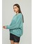 Fancy Kadın Bisiklet Yaka Yumuşacık İçi Pamuklu Oversize Basic Kalın Sweatshirt 2