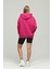 Fancy Kadın Kapüşonlu Yumuşacık İçi Pamuklu Göğsü Nakışlı Kanguru Cepli Sweatshirt 5