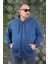 Büyük Beden Unisex Kapüşonlu 3ip Sweat 11701 Indıgo 1