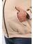 Büyük Beden Unisex Kapüşonlu 3ip Sweat 11701 Bej 4