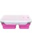 1100ML Silikon Katlanabilir Taşınabilir Öğle Yemeği Kutusu Büyük Kapasiteli Kase Öğle Yemeği Bento Kutusu Katlanır Lunchbox Çevre Dostu | Çevre Dostu (Pembe) (Yurt Dışından) 1