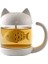 Sevimli Kedi 250 ml Cam Bardak Çay Kupa Balık ile Demlik Süzgeç Filtre Çay Bardağı Ev Ofisleri Drinkware Teaware Mutfak Aksesuarları | Bira Steins (Yurt Dışından) 1