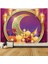 Ramazan Kareem Goblen Golden Müslüman Ay Fener Duvar Oturma Odası Yatak Odası Için Asılı Goblenler Ara Dormdecor | Dekoratif Gobiyeller (Yurt Dışından) 4