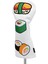 Golf Ahşap Kafa Kapak Ut Headcover Koruma No. Tag Golfçü Aksesuarları Sürücü (Yurt Dışından) 5