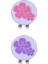 2 Pcs Golf Şapka Klip Çiçeği Kadınlar İçin Balo Pembe+Mor İçin Ball Marker Hatırası (Yurt Dışından) 1