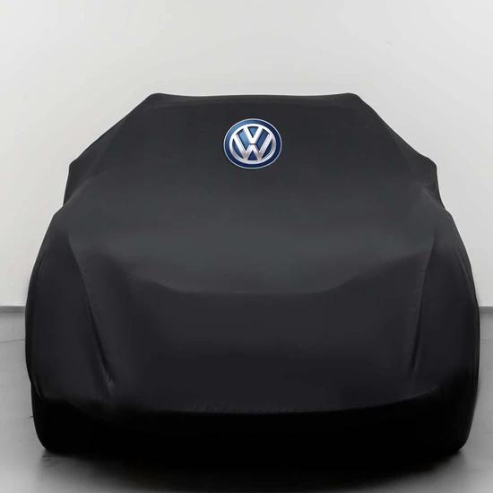 Teksin Volkswagen Touareg 3 Cr (2018-) Siyah Otomobil Kumaş Logolu Penye Oto Örtüsü