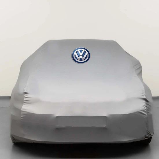 Teksin Volkswagen Scirocco Gri Otomobil Kumaş Logolu Penye Oto Örtüsü