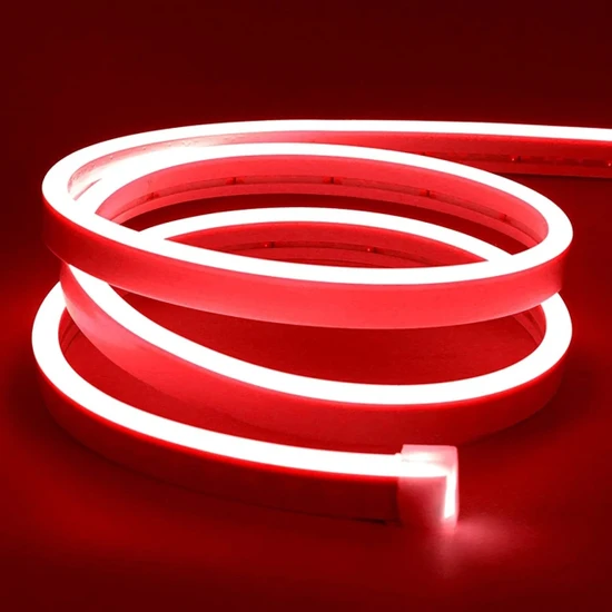 Viralighting Cata Tak Çalıştır 12V Neon Esnek Şerit LED 5mt Kırmızı