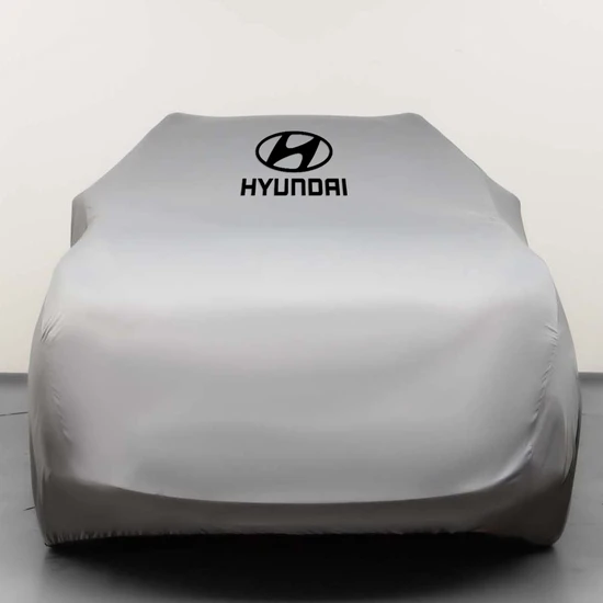 Teksin Hyundai Tucson 3 (2015-2020) Gri Otomobil Kumaş Logolu Penye Oto Örtüsü